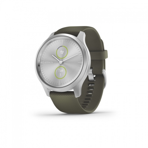 Smart watch Garmin Vivomove Style, Silver, Moss, Silicone