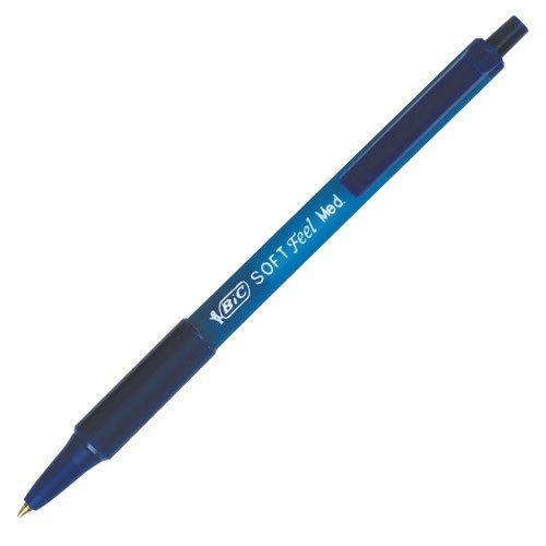 BIC Ballpoint pens SOFTFEEL CLIC 0.32 mm, blue, Pouch 1 pcs 914346