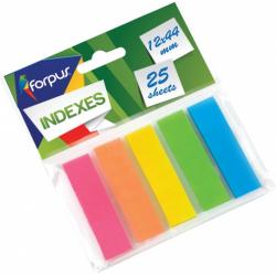 Paper-index  Forpus, 12x44mm, Assorti, Plastic (5x25)  0718-106
