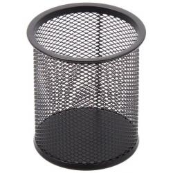 Pencil case Forpus, round, black, empty, perforated metal 1005-014