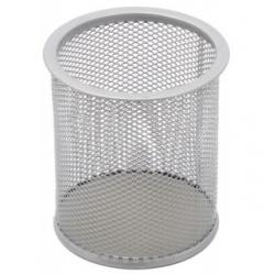 Pencil case Forpus, round, silver, empty perforated metal 1005-009