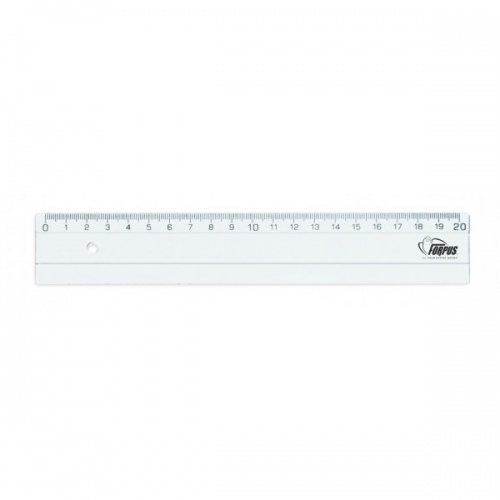 Ruler Forpus, plastic, transparent, 20cm 1225-020