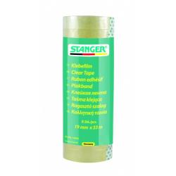 STANGER Clear Tape 19 mm x 33 m, 8 pcs 18062