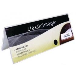 Table card 210/145x210mm, A5 horizontal, two-sided, transparent, 0.8mm (tent)