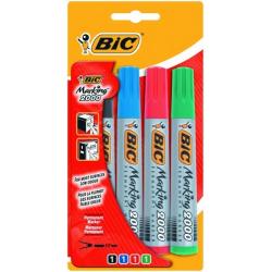 BIC permanent MARKER ECO 2000 2-5 mm, Pouch 4 pcs 020040
