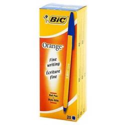 BIC ballpens ORANGE FINE 0.8 mm blue, Pouch 20 psc 101113