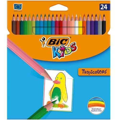 BIC Colored pencils TROPICOLORS Pouch 24 pcs, 022510