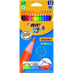 BIC Colored pencils KIDS EVOLUTION Pouch 12 pcs 8290291
