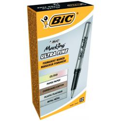 BIC permanent MARKING CD/DVD 0,7 mm, black, Pouch 12 pcs 315310