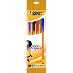 BIC Ballpoint pens ORANGE FINE 0.8 mm Pouch Assorted 4 psc 601231