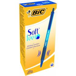 BIC Ballpoint pens SOFTFEEL CLIC 0.32 mm, blue, Pouch 12 pcs 914346