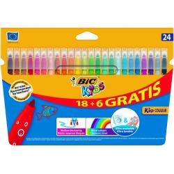 BIC Felt tip pens KIDS COULEUR, Pouch 24, 103240