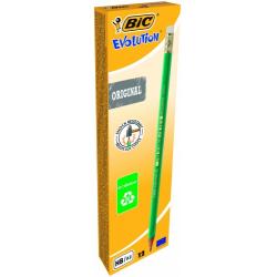 BIC pencils EVOLUTION ORIGINAL with eraser, HB, Pouch 12 pcs 083924