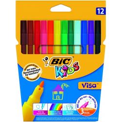 BIC Felt tip pens KIDS VISA, Pouch 12 pcs 002758