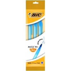 BIC Ballpoint pens ROUND STIC SIMPLY 1.0 mm blue Pouch 3 pcs 307773