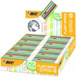 BIC Eraser PLASTOFFICE, Pouch 20 pcs 388529