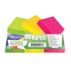 Stiky notes Forpus, Neon, 40x50mm, assorted (3x100)  0717-207