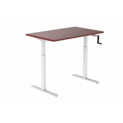 Height adjustable table Up Up, white frame, manual height adjustment,