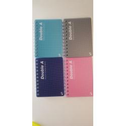 Spiral notebook linen Double A PP Cover WBN A6 70g. 100s.: Mix P.4