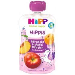 HiPP Hippis apple, yellow plum & peach Puree 100 g