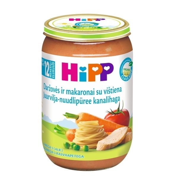HiPP Vegetables and Pasta with Chicken Puree 220 g