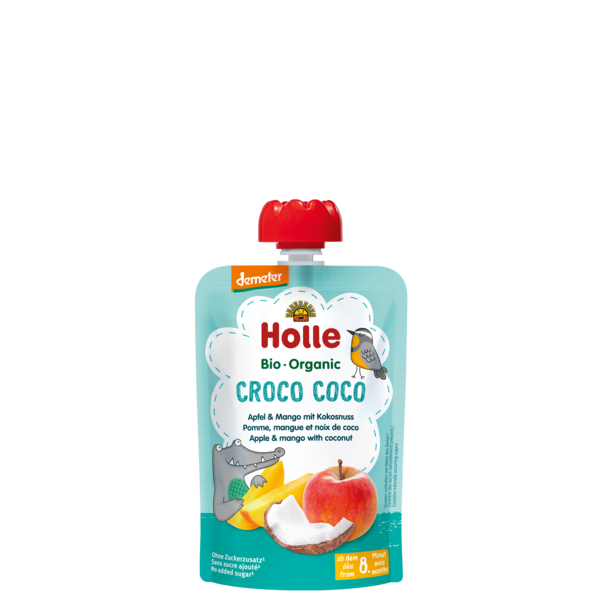 Holle Croco Coco - Pouch apple & mango with coconut 100 g