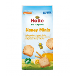 Holle Organic Minis Baby Rusks Honey & Butter 100 g