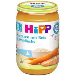 HiPP Carrots with Rice and Wild Salmon Puree 220 g