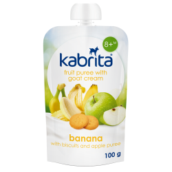 Kabrita Banana, biscuits and Apple puree with sweet goat milk cream 100 g