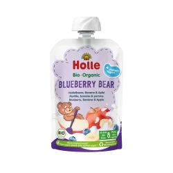 Holle Blueberry Bear - Pouch Blueberries, apple & banana with yogurt 100 g