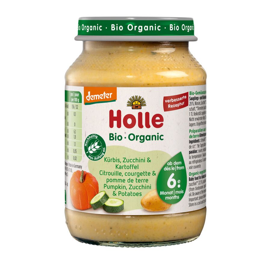 Holle Potato, Pumpkin & Zucchini Puree 190 g