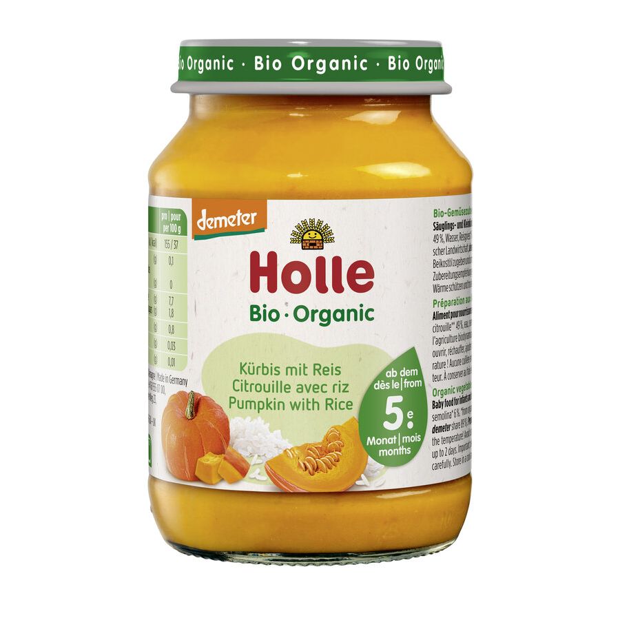 Holle Pumpkin with Rice Puree 190 g
